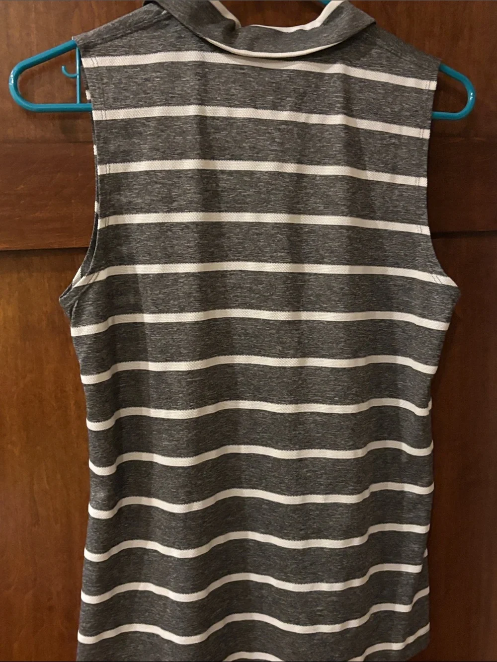 Nike Sleeveless Dri-FIT Polo Tank in Charcoal and White